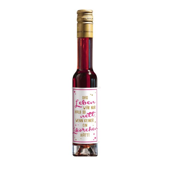 HOME Himbeer Limette Likör "Das Leben wär nur halb so nett wenn keiner ein Likörchen hätt" 15%vol.,