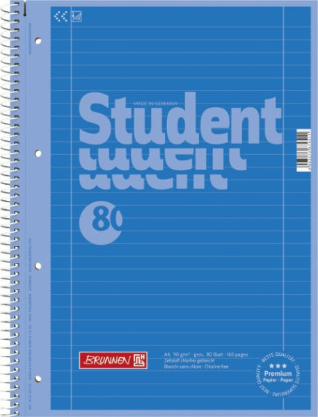 Collegeblock A4 azur Lin. 27