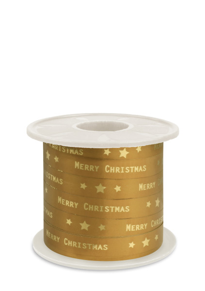 Band MERRY CHRISTMAS 10mmx100m gold