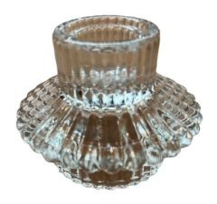 Teelichthalter Glas klar 7,8cx5,6cm