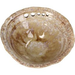 Schale Steingut beige 17,5x16x7,7cm