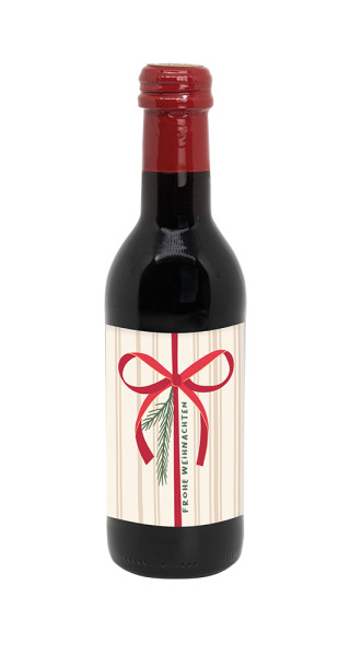 Flasche Glühwein rot 0,25l Frohe Weihnachten