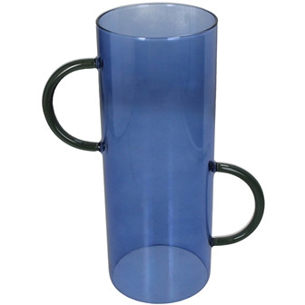 Vase Glas blau 18,5x11x28cm