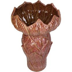 Vase Steingut braun 20,5x20,5x33cm