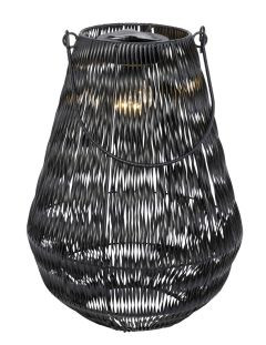Laterne Solar Kunststoffgefl.schwarz 27x27x27cm