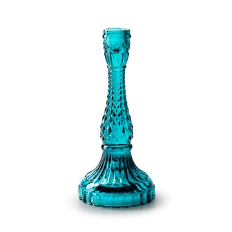 Kerzenhalter Glas petrol 22,5x9,5cm