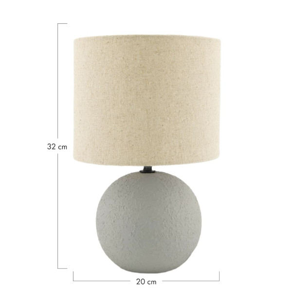 Tischlampe Keramik grau/braun 20x20x32cm