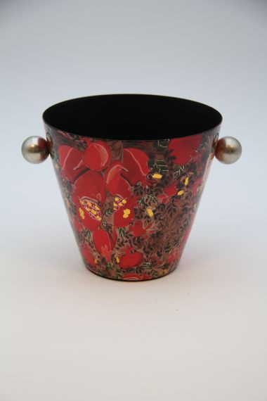 Pflanztopf Metall rot/braun 16x20x14cm