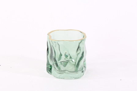 Windlicht Glas grün 8,8x8,1cm