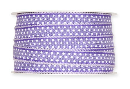 Band Punkte 15mmx25m lila/weiss