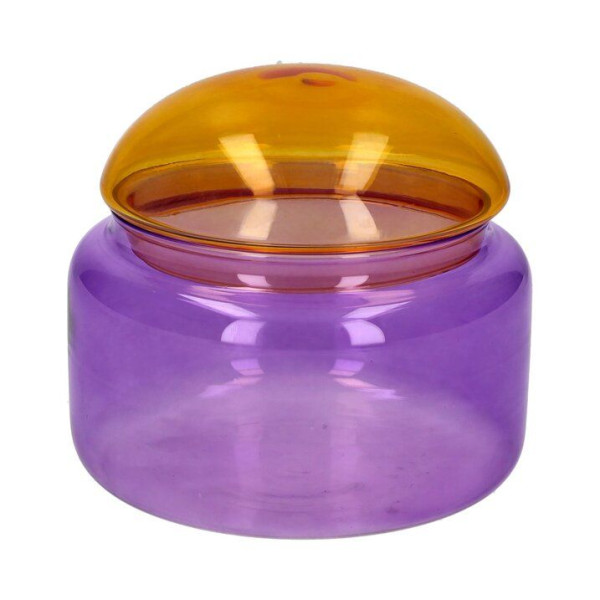 Dose Glas oramge/lila 12x11x12cm