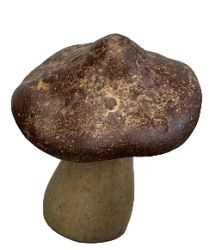 Pilz Steinzeug braun Ø10 x H12cm