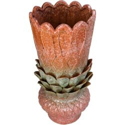 Vase Steingut terra 18,5x18,5x36,5cm