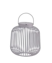 LED Laterne Metalll "Lunaro" flieder, Größe S: 23x23x24 cm, aufladbar über USB-C-Anschluss, inkl. L