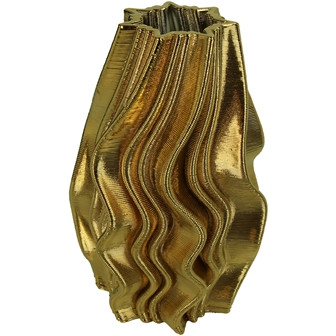 Vase Porzellan gold 13x13x20cm