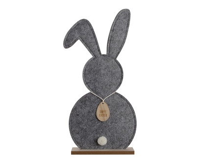 Hase Filz grau 51x3.8x24cm