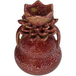 Vase Steingut lila 16,5x16,5x22,5cm