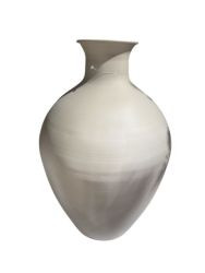 Vase Metall cremeweiß Ø31,5/12,5cm x H46,5cm
