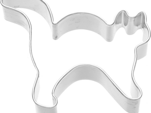 Ausstechform Halloween Katze 8cm, Edelstahl PG rot