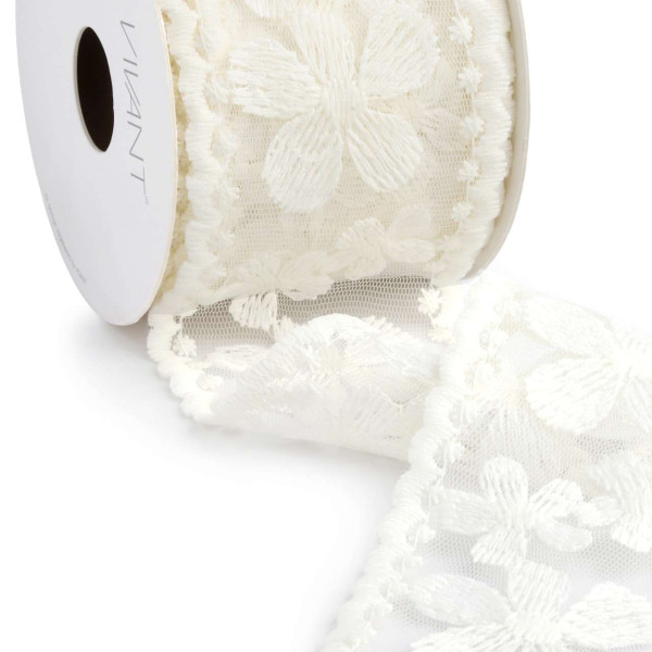 Band FLORELLE 70mmx5m off weiss
