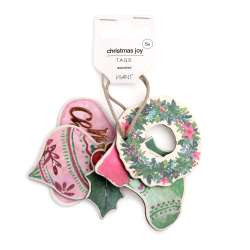 Anhänger CHRISTMAS JOY 5Stück 7.5x8cm multicolor