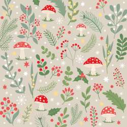 Serviette Atelier 33x33cm Atelier Lucky Christmas