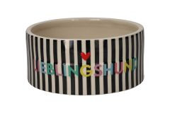 Futternapf Lieblingshund schwarz/weiß 20x20x9cm