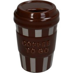 Vase Coffee To Go Feine Tonware braun 8,8x8,8x12,8cm