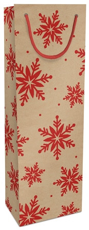 Tasche 12x36x10cm Weihnachten Recycling Kristall rot