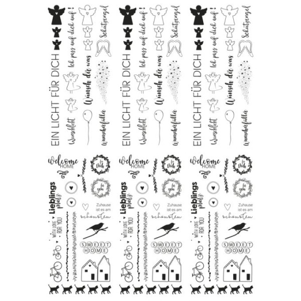 Transferfolie "Home + Schutzengel" verschiedene Designs, SB-Btl. 2Bogen