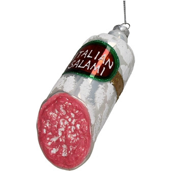 Hänger Italienisch Salami Glas weiss 12,7cm