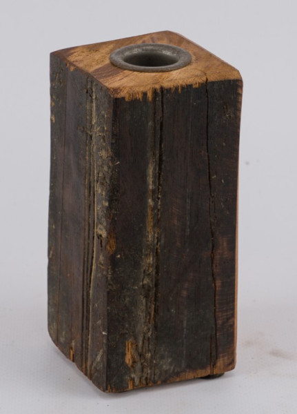 Kerzenhalter Holz braun f.Stabkerze 6x5,5x13cm