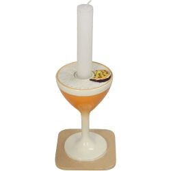 Kerzenhalter Pornstar Martini Polyresin ocker 9,7x9,7x15cm