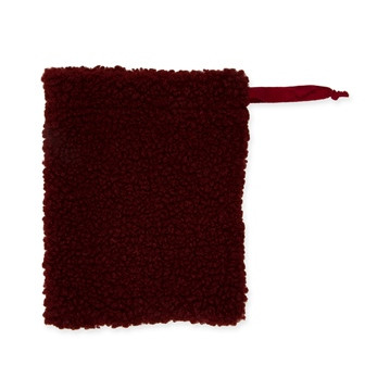 Geschenkbeutel Teddyfell weinrot