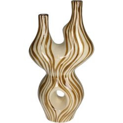 Vase Organisch Steingut terra 21x10x41cm