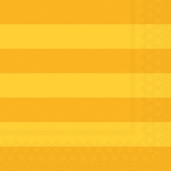 Serviette Block stripe yellow 33x33cm
