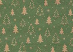 Geschenkpapier 2mx70cm Kraft Tiny Forest, green