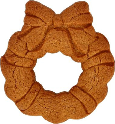 Ausstechform Weihnachtskranz 7,5cm, Edelstahl mit Inneprägung PG grün