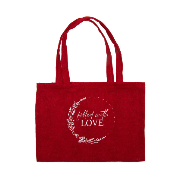 Geschenktasche LOVE rot weiß