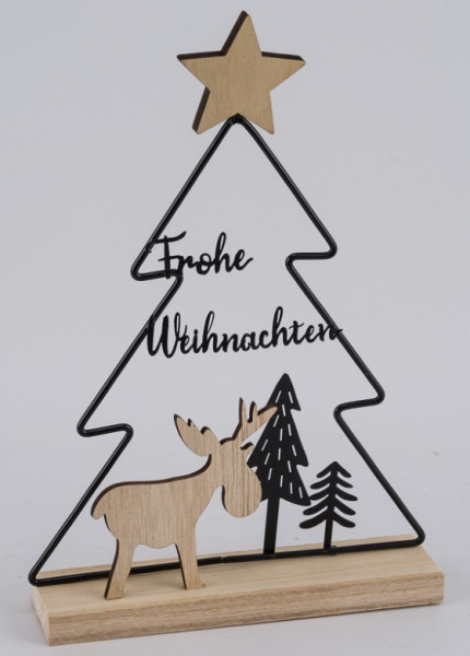 Tanne Metall a.Holzleiste 21x5x30cm