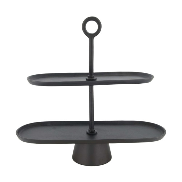 Etagere Alu schwarz 2stufig 43x16.5x39cm