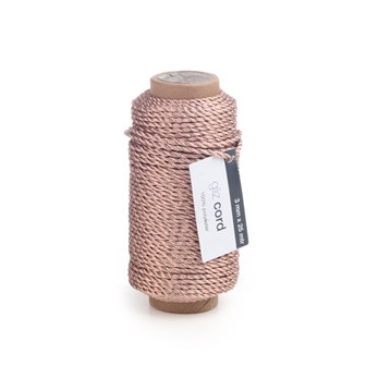 Kordel GLIZ 25mx3mm Fb.29 rot/rosegold