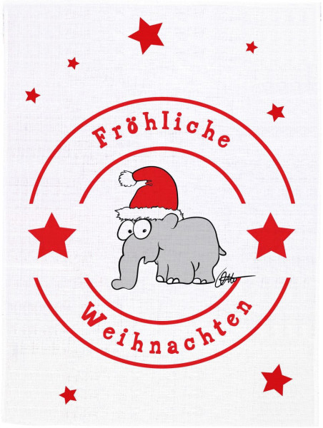 Geschirrtuch Druck Ottifanten© Weihnachten 50x70cm