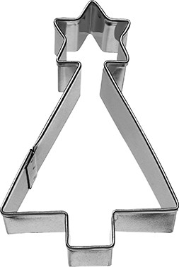 Ausstechform Weihnachtsbaum geometrisch 7,5cm Edelstahl PG rot