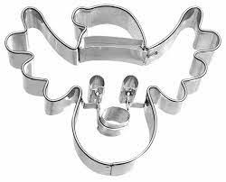 Ausstechform Rentierkopf 8cm, Edelstahl PG grün