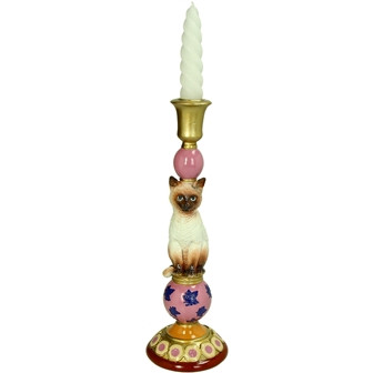 Kerzenständer Polyresin multi 10,5x10,5x31cm