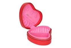 Schmucketui PU Folie Treasure Schmucketui Herz rot 1x11x5,2cm