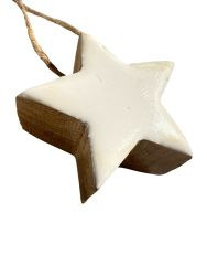 Hänger Stern weiß 6cm
