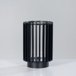 Windlicht Metall schwarz 23cm