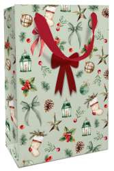 Tasche 24x36x13cm Festive Decoration, sage